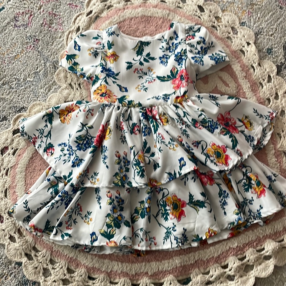 Like new Janie & Jack silk floral dress